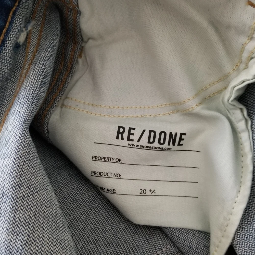 RE/DONE Classic 70's Cigarette Jeans Size 31 Mid Wash Blue - Picture 11 of 13